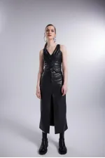 Hera Deri Etek Siyah