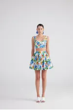 Jupe courte Ravello bleue