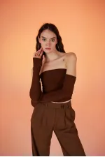 Smooth Blouse Brown