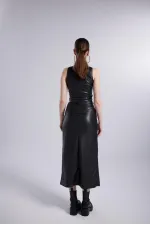 Hera Deri Etek Siyah