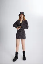 Tweed Skirt Black