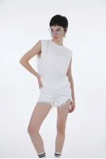 T-shirt militaire oversize blanc