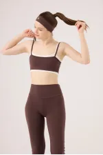 Double-Layer Strappy Fabiola Bustier in Coffee Brown