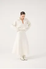Zoi Knit Skirt White