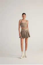 Merida Şort Etek Bej