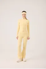 High Waist Flare Fabiola Leggings Pants Yellow