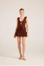 Elena Shorts Skirt Brown