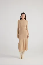 Sally Knit Dress Beige