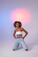 Viento Jean Pantolon Mavi