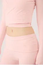 Ellen Flare Leggings with Waistband, Pink