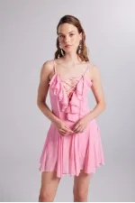 Sorento Elbise Pembe