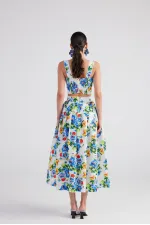 Jupe longue bleue Ravello