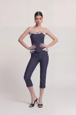 Venus Capri Pants in Navy Blue, Look Like Jeans Venus Capri Pants in Navy Blue, Look Like Jeans