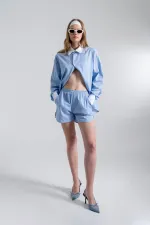 Chemise oversize Harmony bleue