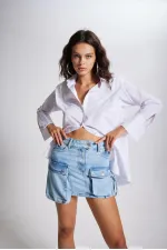 Arina Jean Skirt Blue