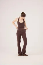 Ellen Halter Neck Bustier in Coffee Brown