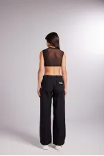 Bicolor Parachute Pantolon Bej