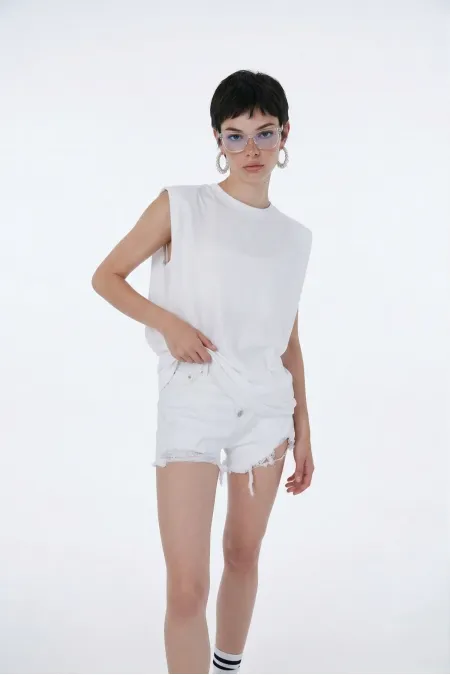 Army Oversize Tshirt Beyaz