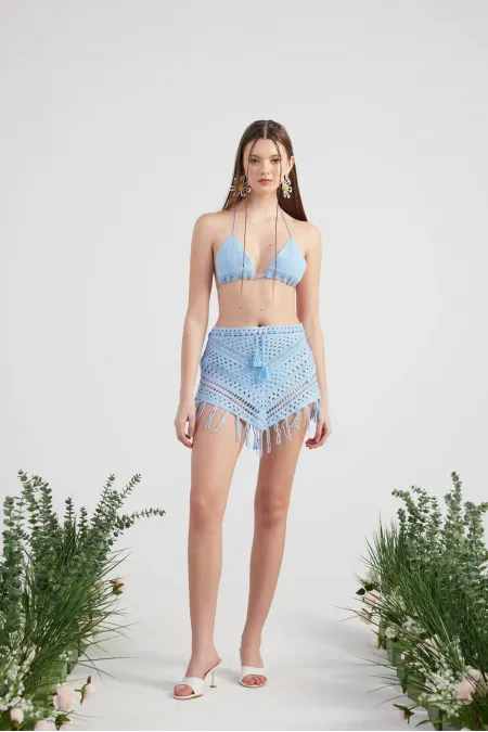 Chacha Knitwear Suit Blue