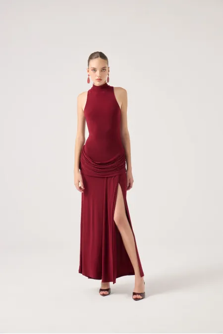 Valentina Dress Burgundy