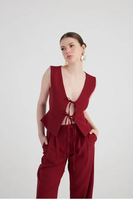 Gilet Frida bordeaux