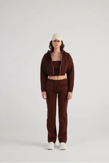 Pantalon de survêtement marron mélangé