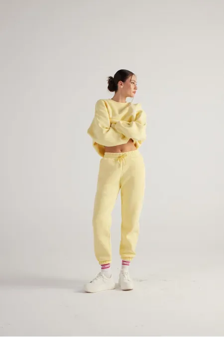 Pantalon de survêtement jaune fin
