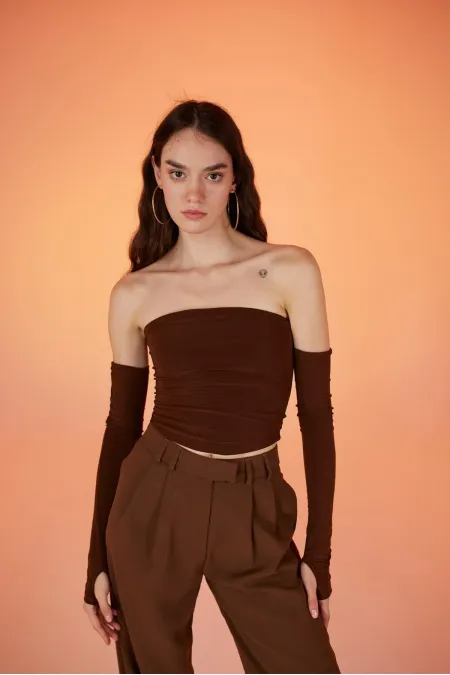 Smooth Blouse Brown