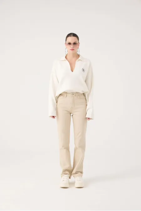 Sagrado Jean Pantolon Bej