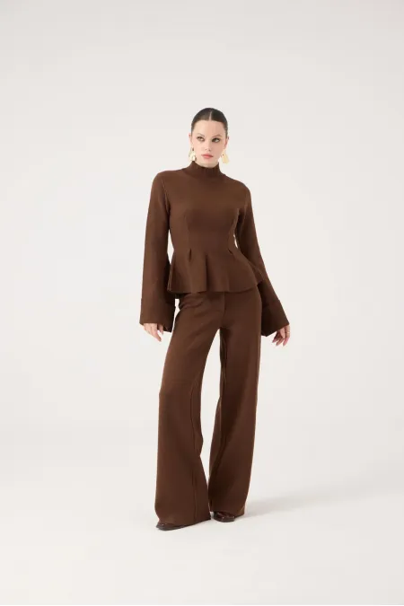 Madeline Knitwear Set Brown