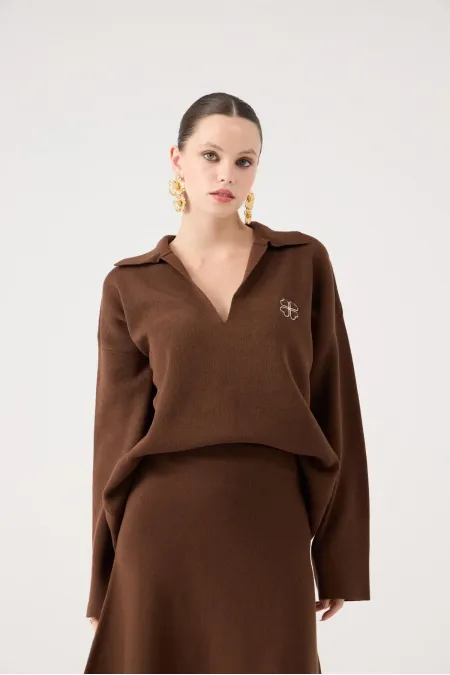 Zoi Knitwear Sweater Brown