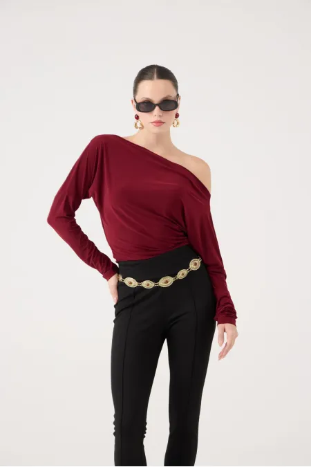Talia Blouse Burgundy