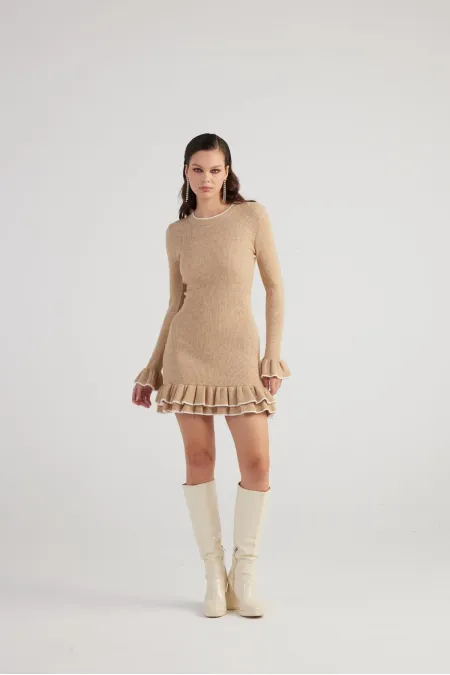 Rebeca Knit Dress Beige