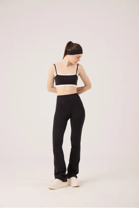 High Waist Flare Fabiola Leggings Pants Black