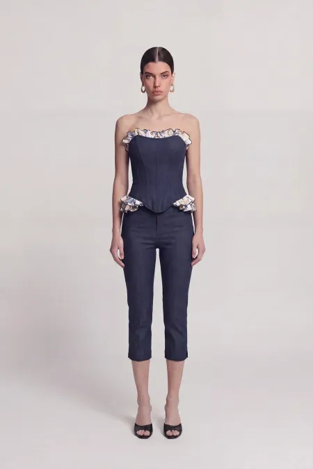 Venus Capri Pants in Navy Blue, Look Like Jeans Venus Capri Pants in Navy Blue, Look Like Jeans