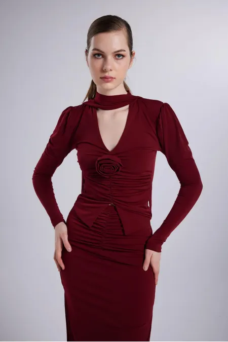 Serre Blouse Claret Red