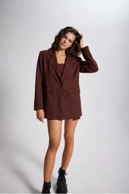 Panky Blazer Jacket, Coffee