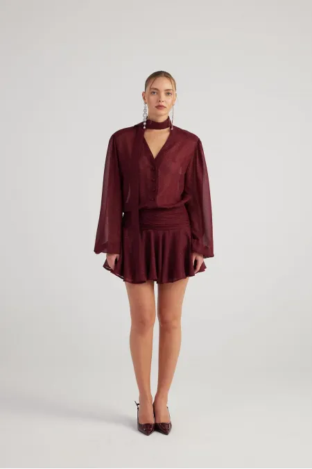 Robe Vanesa bordeaux