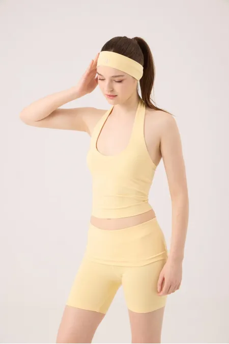 Beli Kıvrımlı Mini Kacie Şort Sarı