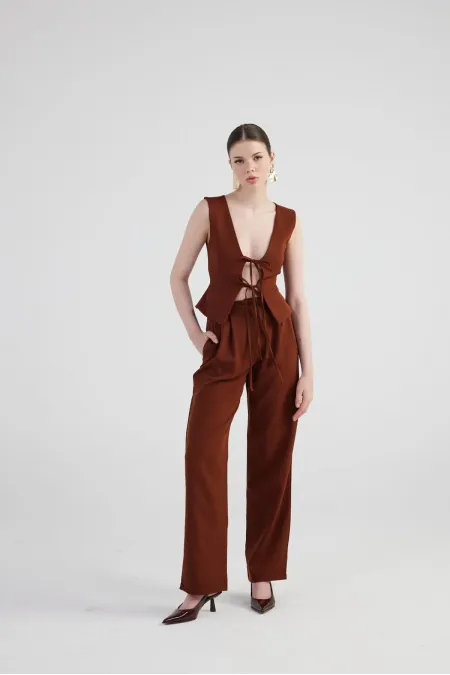 Pantalon Giselle marron