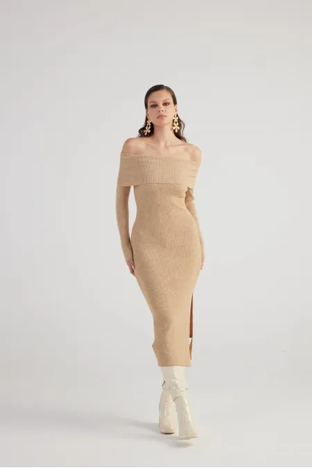 Tilda Knit Dress Beige