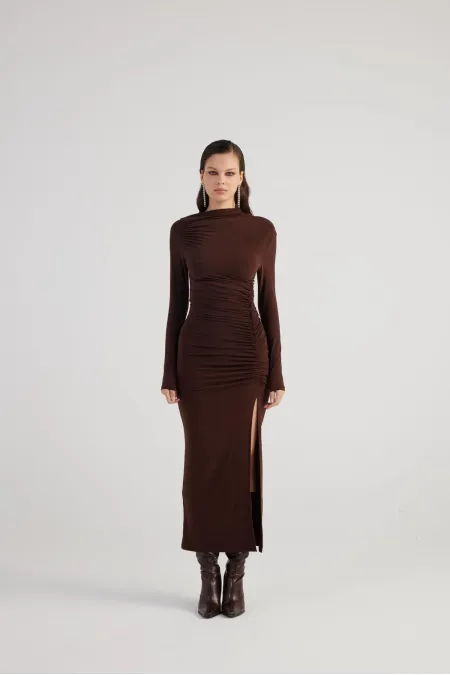 Robe Yasmin marron