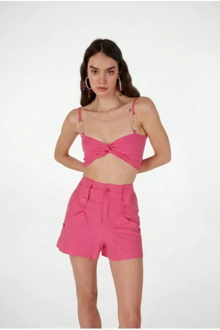 Rise Chain Blouse Pink