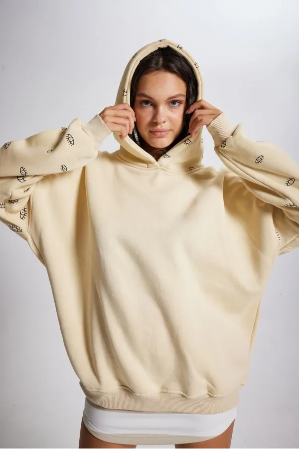 Eye Sweatshirt Beige