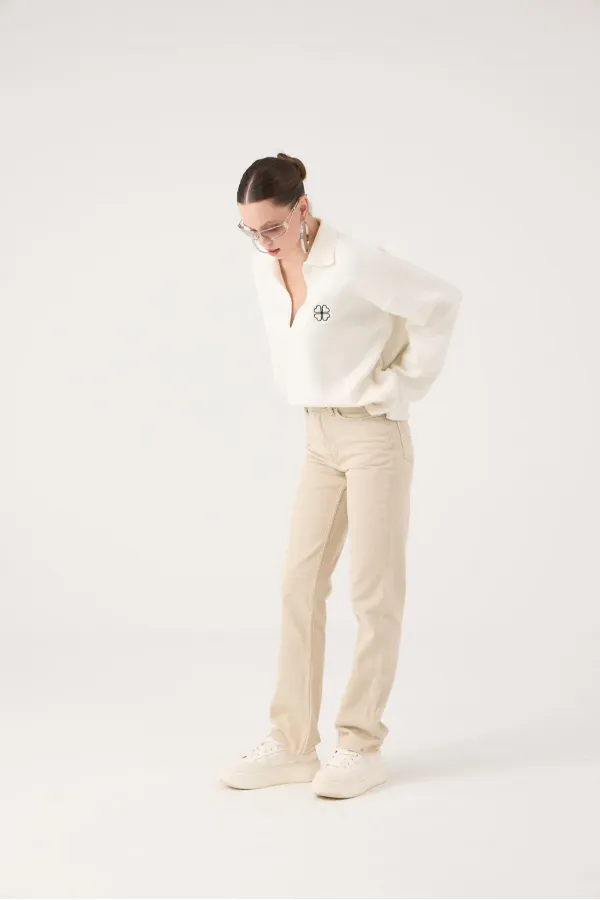 Sagrado Jean Pantolon Bej