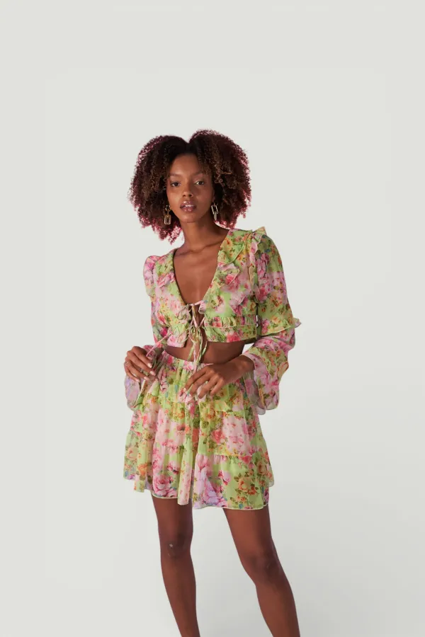 Flora Skirt Green