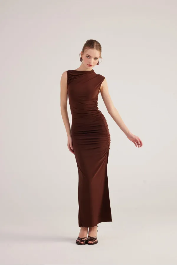 Robe Lily marron