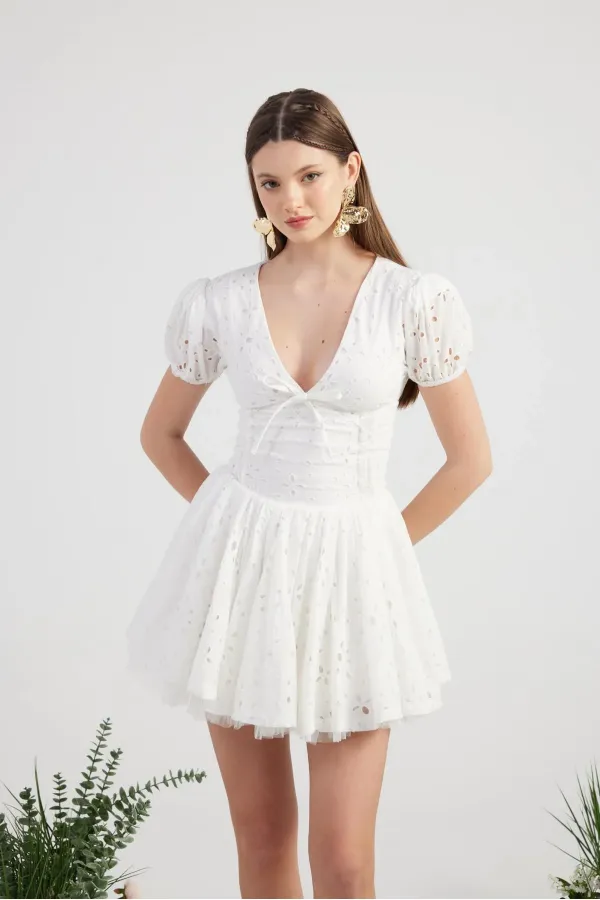 Robe blanche Tina