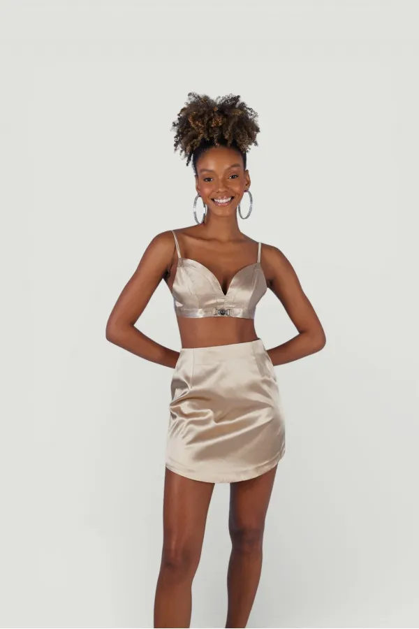 Bustier fantaisie beige