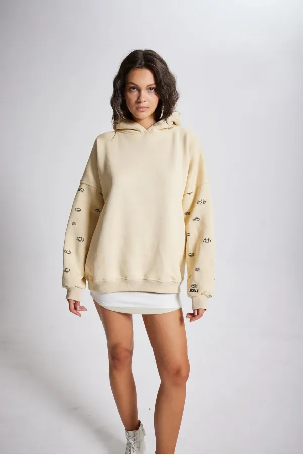 Eye Sweatshirt Beige